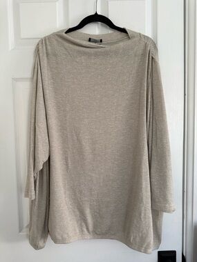 Lane Bryant Shimmery Cream Boatneck Pullover - 30/32 (fits like 26/28)